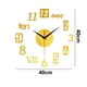 thumbnail image 2 of Reloj de pared 3D DIY con superficie de espejo sin marco, reloj de pared grande, decoración del hogar para sala de estar, dormitorio, oficina en casa, habitación de niños, hotel, cafetería, bar,, 2 of 6