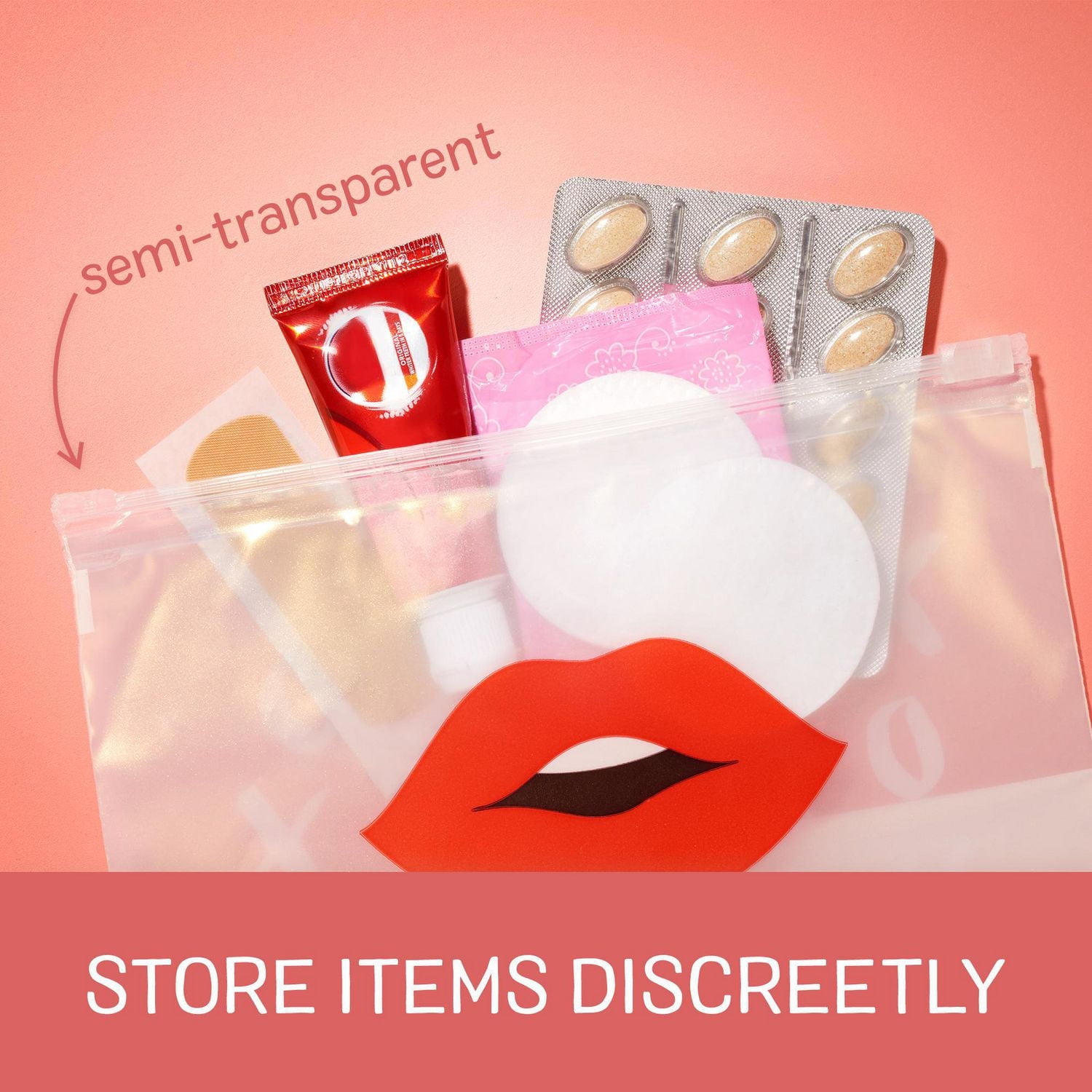 Ziploc Sacs réutilisables pour voyages, maquillage et accessoires, Idéals pour l'organisation à l'école ou à la maison, Collection chic, Grand format, Emballage de 5 Collection chic