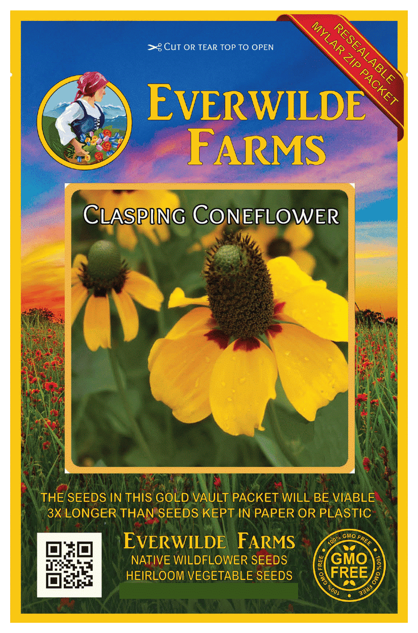 1/4 Lb Purple Coneflower Wildflower Seeds Everwilde Farms Mylar Seed Packet 