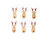 thumbnail image 1 of 6 etiquetas de madera para colgar en el árbol de Navidad con clips para repisas de chimenea. Reno rojo, 1 of 9