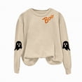 thumbnail image 4 of Godom Halloween Womens Oversized Sweatshirts Ghost Graphic Crewneck Pullover Long Sleeve Hoodies Tops Fall Fashion Outfits 2025 Clothes, 4 of 5