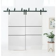 thumbnail image 3 of Sliding Closet Barn Bypass Doors 60 x 80 inches | Planum 0014 White Silk with Frosted Glass | Sturdy 6.6ft Rails Hardware Set | Wood Solid Bedroom Wardrobe Doors, 3 of 6