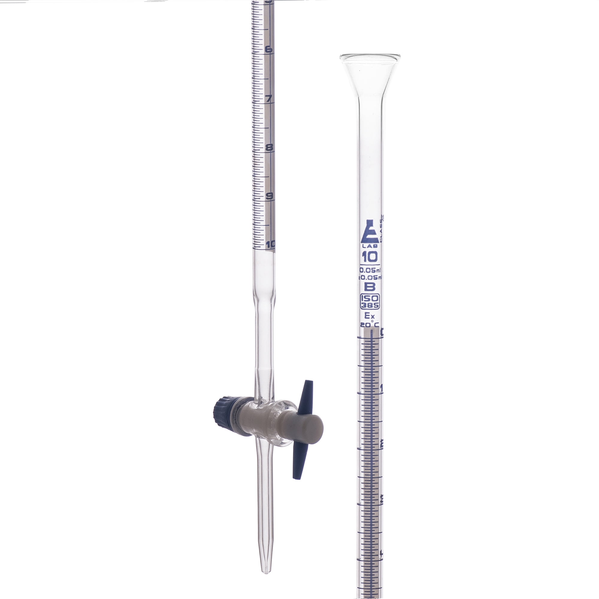 Lab Burette, 10mL Schellbach Design for Accurate Miniscus Reading