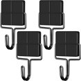 thumbnail image 1 of HLONK Rustproof Magnetic Hooks  Stainless Steel Black  4 Pieces, 1 of 7