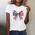 thumbnail image 2 of JSheng Women Casual Graphic Top Fashion Women's Independence Day Printed Casual Short Sleeved T-shirt Tops, 2 of 5
