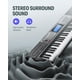 thumbnail image 4 of Donner Piano con teclado de 61 teclas, kit de teclado de piano eléctrico con 249 voces, 249 ritmos - Incluye soporte para piano, taburete, micrófono, regalo para principiantes, negro (DEK-610S), 4 of 5