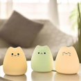 thumbnail image 2 of Led Night Lamp Touch Sensor Cat Silicone Animal Light Colorful Child Holiday Gift Sleepping Creative Bedroom Desktop Decor Lamp, 2 of 2
