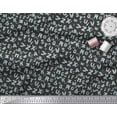 thumbnail image 2 of Soimoi Green Moss Georgette Fabric Alphabet Text Fabric Prints By Yard 44 Inch Wide, 2 of 3