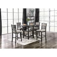 thumbnail image 2 of Furniture of America Cristor Solid Wood 5-Piece Counter Dining Table Set in Gray, 2 of 5