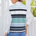 ANYWAY.GO Casual Vneck sweater women's vest Stripes Pattern S