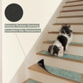 thumbnail image 4 of Green Retro Pattern Stair Treads Non Slip 15PCS 8"x30" Carpet Stair Treads for Wooden Steps, Rubber Backing Stair Runner Washable Safety Carpet for Stairs, Indoor Staircase Step Treads, 4 of 7