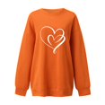 thumbnail image 2 of Gibobby Sudaderas para mujer Sudadera con capucha de manga larga con cuello redondo y estampado de amor para el día de San Valentín al libre para mujer 4 (Anaranjado, L), 2 of 4