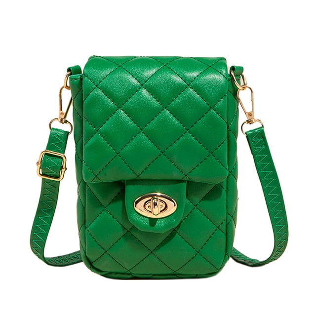 Bolso de hombro único para mujer Bolso bandolera con entramado Bolso para teléfono móvil