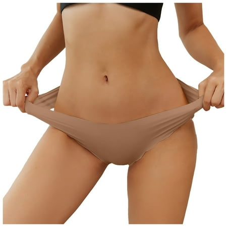 4 Packs Women s Underwear Thongs High Waisted Seamless Edge Briefs Panties for Women S Orange