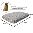 thumbnail image 2 of Geometric Pet Bed, Portuguese Tiles Floral Themed European Culture Elements Colorful Plant Design, Resistant Pad for Dogs and Cats Cushion with Removable Cover, 24" x 39", Multicolor, by Ambesonne, 2 of 4