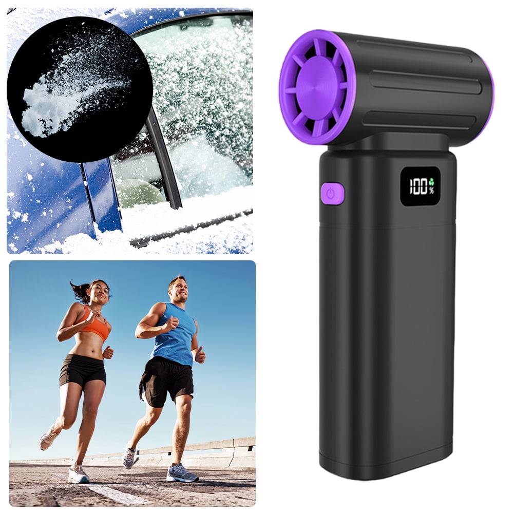 HUISZJ Jet Dry Mini Blower, Mini Fan Electric Air Duster, Multifunctional Wireless Dust Blower for Home Car (Black)