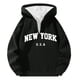 thumbnail image 3 of MHFRRA Sudadera con Capucha y Cremallera de Un Cuarto con Estampado de Letras, Suave y de Cobertura Total, Cómoda y Casual, Ideal para Uso Diario y Actividades Al Aire Libre Negro, 3 of 3
