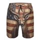 thumbnail image 3 of Balery Deer American Flag Wall Traje de Baño Estilo Hawaiano para Hombre, Shorts de Secado Rápido con Bolsillos-Large, 3 of 6