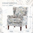 thumbnail image 4 of Erinnyees Floral Accent Chair, High Back Upholstered Armchair with Solid Legs, Leisure Single Sofa Chair for Living Room, Bedroom, Home Office, 4 of 10