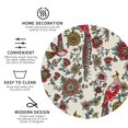 thumbnail image 4 of Bingfone Vintage Dark Enchanted Flowers And Birds Leather Drinks Coasters With Set Of 6,Suitable For Home Kitchen,Coffee Cup Coasters Home Gift, 4 of 9
