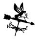 thumbnail image 3 of Veleta de metal con forma de pájaro, veleta de viento con forma de animal, adorno de hierro para montaje en techo Paloma, 3 of 8