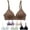 Neutrals 1, variant on Lightly Padded Bras for Girls, Teens and Petite Women, Solids with Glitter Bow, 30A, 6 Pack
