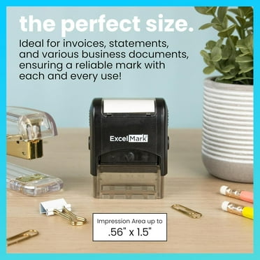 ExcelMark Copy Rubber Stamps, Automatically Self Inking Stamps for Rapid, Repetitive Stamping, Red Ink