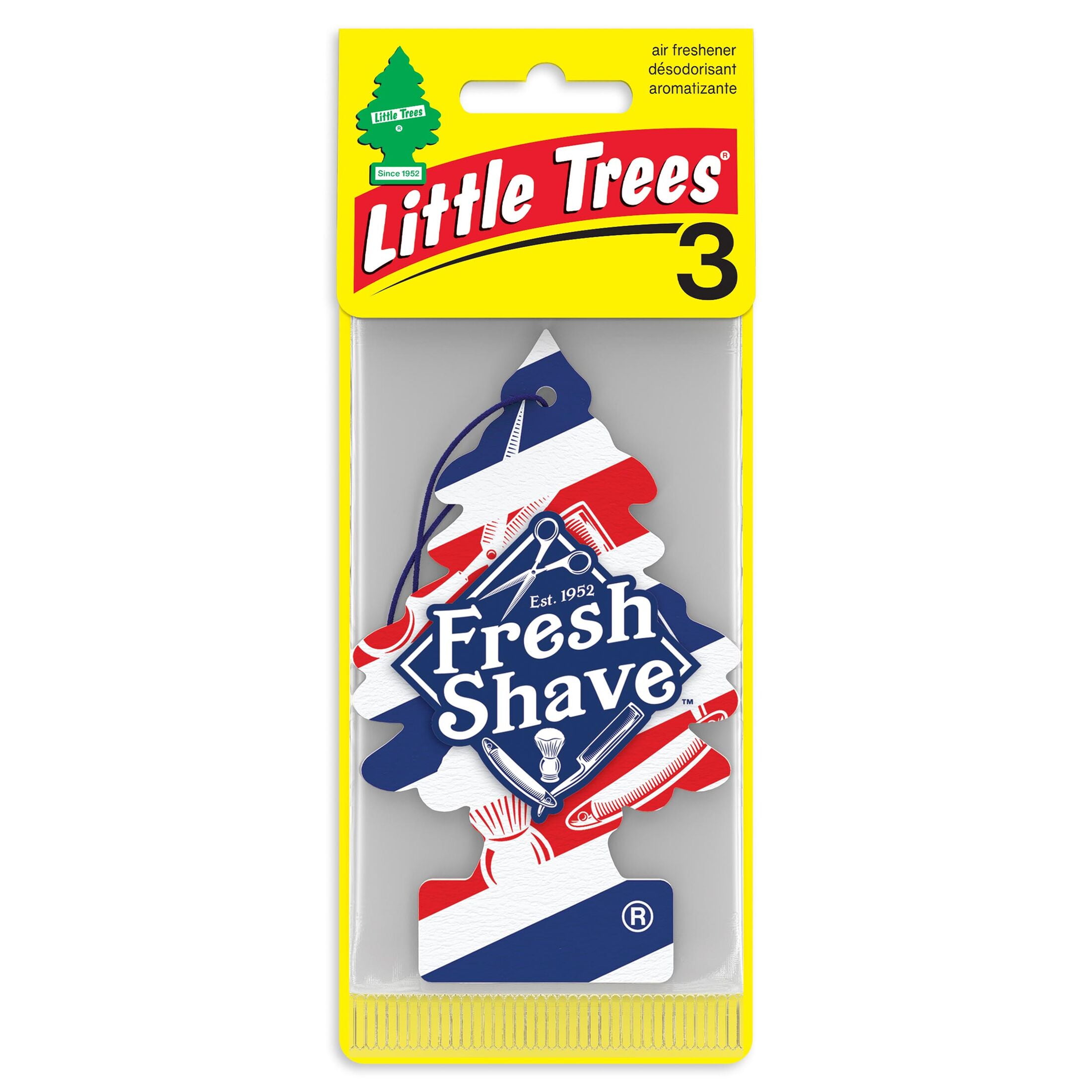 (2 pack) Little Trees Air Freshener Fresh Shave Fragrance 3-Pack