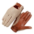 thumbnail image 3 of Guantes de cuero con pantalla táctil para hombre, tejido en la parte posterior, otoño e invierno, antideslizantes, de piel de cabra para motocicleta, finos, 3 of 5