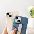 thumbnail image 3 of Compatible with iPhone 15 Pro Wallet Case with Card Holder PU Leather Credit Card Holder Slot Cover for Girls Women Girly Soft Bumper Protector Shockproof Phone Cover, Blue, 3 of 8
