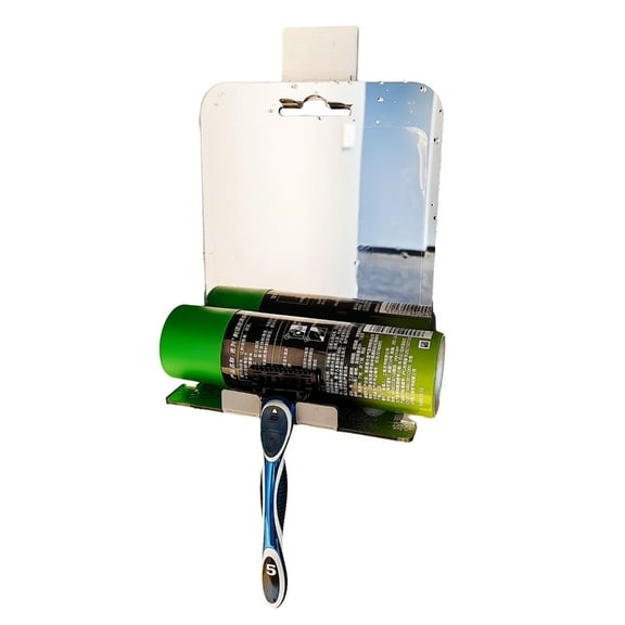 Anti Fog Shower Mirror with Razors Holder NO Drilling Removable Fogless Shower Mirror for Shaving Bathroom Shower Mirror