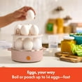 thumbnail image 2 of Electric Egg Cooker, 14 Eggs Capacity Tray, Double Stack, for Poached, Scrambled, Hard, Medium & Soft Boiled Eggs, Omelets and Steamed Dumplings, Auto Shutoff, 360 Watt, Blossom, 2 of 4