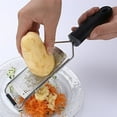 thumbnail image 6 of Stainless Steel Kitchen Cheese Grater, Plastic Cover Ergonomic Soft Blue Handle,Suitable for citrus fruits, chocolate, ginger, and hard cheese, 6 of 7
