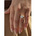 thumbnail image 3 of SOLITAIRE JEWELS 3Ct Round Brilliant Moissanite Diamond Engagement Ring 18K Yellow Gold With Bar Pave and Hidden Halo, 3 of 8
