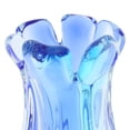 thumbnail image 3 of GlassOfVenice Murano Glass Sommerso Ribbed Bud Vase - Aqua Blue, 3 of 8