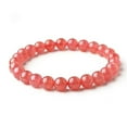 thumbnail image 1 of Bracelet Extensible en Perles Rondes de Cristal Rouge Rhodochrosite 6mm, 1 of 2