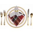 thumbnail image 2 of WYYP Dog Plaid Background Polyester Party Dinner Decoration Washable Napkins Home Decor 6 PCS, 2 of 7