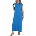 thumbnail image 3 of Cueply Women's Plus Size Maxi Dresses Casual Split Long Sleeveless Dress for Women with Pockets, 3 of 7