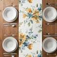 thumbnail image 4 of Table Runner 90 Inches Long for Kitchen Dining, Blue Yellow Spring Floral Dresser Scarf Farmhouse, Dining Table Decorations for Wedding/Parties, Watercolor Botanical Summer 13 x 90 In, 4 of 8