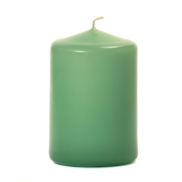 6 Pcs, 3x4 Mint Green Pillar Candles Unscented 3 in. diameterx4.5 in