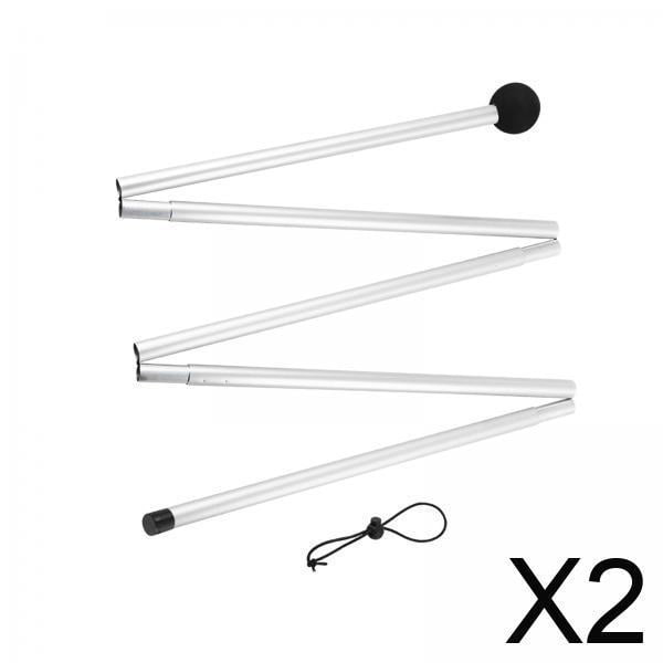Postes de lona,Postes de lona,varillas para carpas,toldos,postes de soporte para toldos,Varilla de refugio para exteriores de metal ajustable,Postes de hamaca desmontables,ligeros y