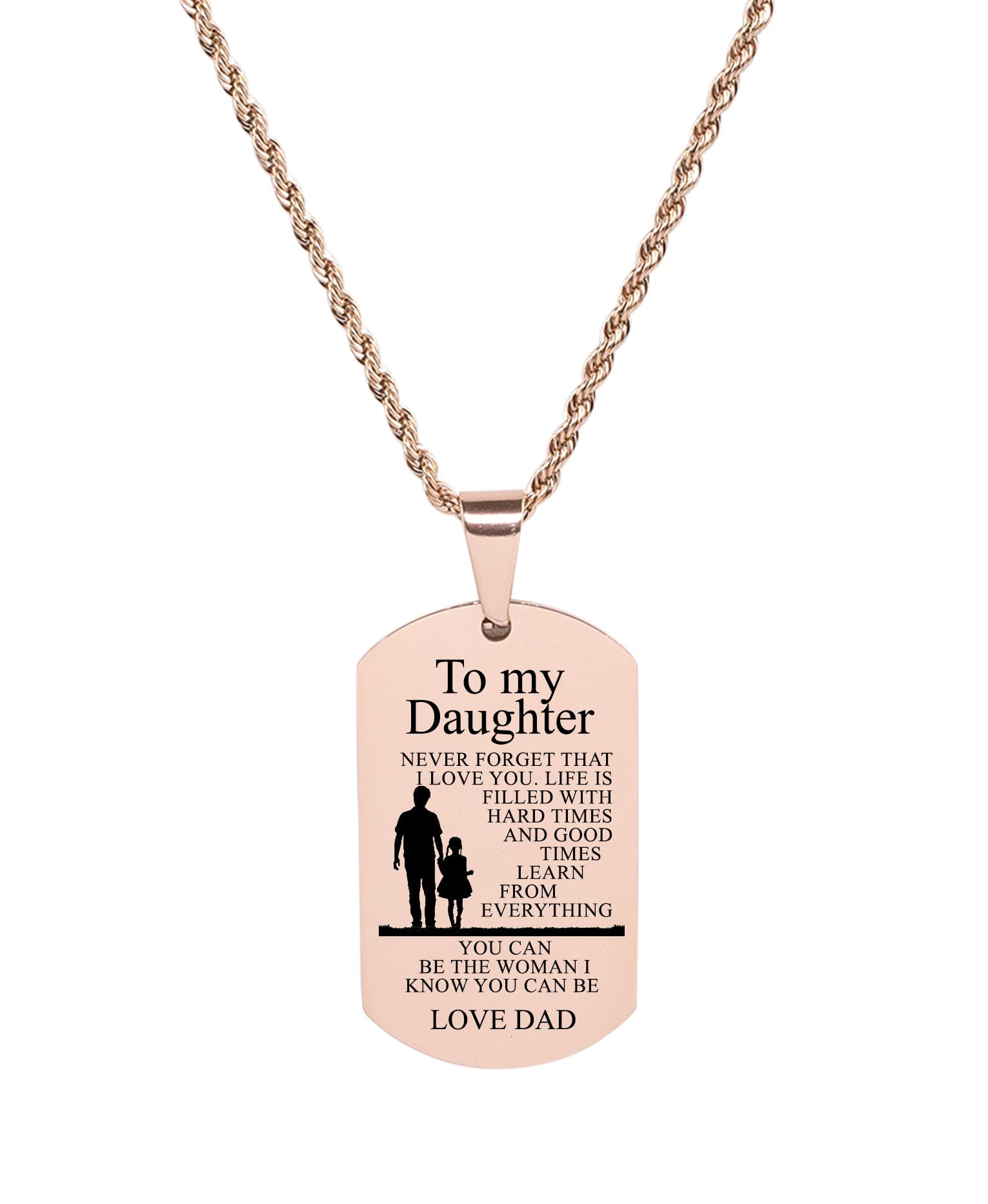 Pink Box Double Bar Bible Verse Necklace Isaiah 41:10 Gold