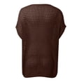 thumbnail image 6 of Cover Ups for Swimwear Women, Plus Size Cover Ups for Swimwear Women Off The Shoulder Solid Color Crochet Coverups Hollow Out Short Sleeve Womens Bathing Suit Coverups, 6 of 8