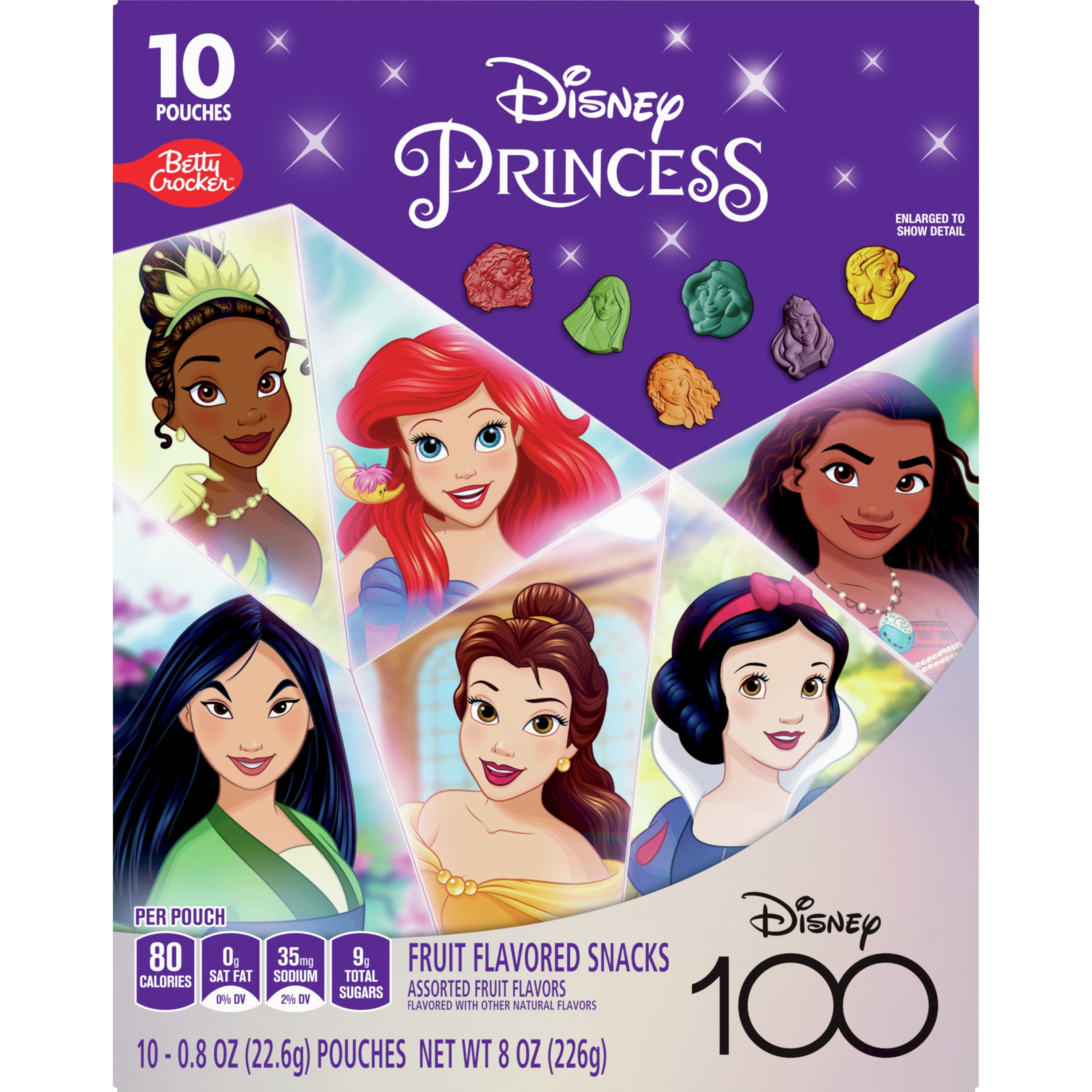 Disney Princess Gluten-Free Fruit Flavored Snacks, 10 ct, 0.8oz On