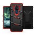 thumbnail image 2 of ZIZO BOLT Series for Nokia C5 Endi Case with Screen Protector Kickstand Holster Lanyard - Black & Red, 2 of 6