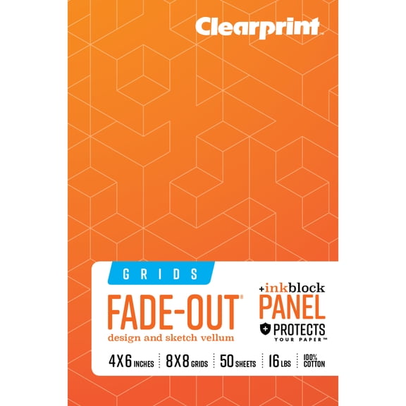 Clearprint Vellum Book, 4in x 4in Grid, 4in x 6in