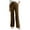 Brown, variant on AHTJRT Women's Corduroy Pants Casual Comfort Wide Straight Leg Trousers with Pockets Flat Front Elastic Waist Slack Pants Wine XXL