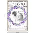 thumbnail image 2 of Carteles de metal vintage con diseño de conejo de Pascua y lavanda, decoración primaveral, 12 x 8 pulgadas, 2 of 5