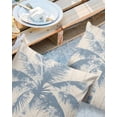 thumbnail image 3 of Outdoor Waterproof Pillow Covers Pack of 2, Summer Palm Tree Beach Coastal Vintage Wood Grain Decorative Throw Pillowcases Cushion Covers for Garden Patio Tent Sofa Couch, 24x24 inch, 3 of 8