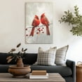 thumbnail image 4 of WFSposter Red Cardinal Canvas Wall Art Cardinal Bird Standing on a Branch Picture Prints Winter Animal Painting Christmas Wall Decor Artwork Framed Grey,12x18", 4 of 7